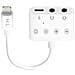 Adattatore Audio / Carica Da Lightning Verso Lightning E Doppio Jack 3,5 12 Cm - Foto miniatura 1