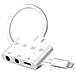 Adattatore Audio / Carica Da Lightning Verso Lightning E Doppio Jack 3,5 12 Cm - Foto miniatura 2
