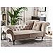 Chaise Longue Per Lato Destro In Velluto Beige Lattes - Foto miniatura 11