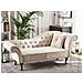 Chaise Longue Per Lato Destro In Velluto Beige Lattes - Foto miniatura 5