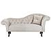 Chaise Longue Per Lato Destro In Velluto Beige Lattes - Foto miniatura 1
