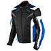 Giacca Lady Donna Tessuto Cordura Moto Protezione Manica Staccabile Blu Xl - Foto miniatura 4