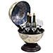 Minibar Da Tavola A Globo Supporto Per Vini In Eucalipto Verde - Foto miniatura 2