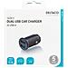 Usb-car124 Caricabatterie Per Dispositivi Mobili Nero Auto (Car Charger 2xusb-a 12w - Black) - Foto miniatura 3