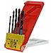513900, Drill, Set di punte per trapano, Hardwood, Legno dolce, Chromium-Vanadium Steel (Cr-V) , 3, 4, 5, 6, 8, Nero - Foto miniatura 1