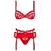 Heartina Lingerie set Rosso Elastan, Poliammide - Foto miniatura 1