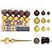Set Natale con 120 Palline Punta e 300 Luci LED Oro e Bronzo - Foto miniatura 1
