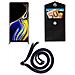 Catena Di Telefoni Cellulari Compatibile Con Samsung Galaxy Note 9 In Blu Notte - Coperchio Protettivo In Silicone Con Anelli D'argento, Cinturino In Corda E Custodia Staccabile - Foto miniatura 6