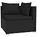 Set Divani Da Giardino 4 Pz Con Cuscini In Polyrattan Nero - Foto miniatura 8