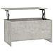 Tavolino Grigio Cemento 102x55,5x52,5 Cm In Legno Multistrato - Foto miniatura 1