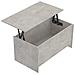 Tavolino Grigio Cemento 102x55,5x52,5 Cm In Legno Multistrato - Foto miniatura 5