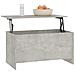 Tavolino Grigio Cemento 102x55,5x52,5 Cm In Legno Multistrato - Foto miniatura 6