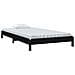 Letto Impilabile Nero 80x200 Cm In Legno Massello Di Pino - Foto miniatura 2