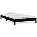 Letto Impilabile Nero 80x200 Cm In Legno Massello Di Pino - Foto miniatura 1