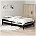 Letto Impilabile Nero 80x200 Cm In Legno Massello Di Pino - Foto miniatura 7