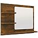 Specchio Da Bagno Rovere Fumo 60x10,5x45cm In Legno Multistrato - Foto miniatura 2