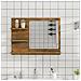 Specchio Da Bagno Rovere Fumo 60x10,5x45cm In Legno Multistrato - Foto miniatura 1