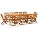 Set da Pranzo da Giardino 13 pz 280x90x75 cm Massello di Acacia - Foto miniatura 2