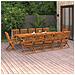 Set da Pranzo da Giardino 13 pz 280x90x75 cm Massello di Acacia - Foto miniatura 1