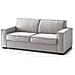 Divano Fisso Manuela, Divano A 2 Posti Large, 100% Made In Italy, Sofà Soggiorno In Tessuto, Con Braccioli Standard, Cm 200x95h90, Grigio - Foto miniatura 2