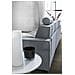Divano Fisso Manuela, Divano A 2 Posti Large, 100% Made In Italy, Sofà Soggiorno In Tessuto, Con Braccioli Standard, Cm 200x95h90, Grigio - Foto miniatura 3