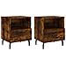 Comodini 2 Pz Rovere Fumo 40x35x47,5 Cm In Legno Multistrato - Foto miniatura 2