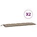 Cuscini Panca Da Giardino 2pz Tortora 180x50x7cm Tessuto Oxford - Foto miniatura 2