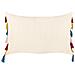 Set Di 2 Cuscini Agave Cotone 40 X 60 Cm Beige Chiaro A Strisce - Foto miniatura 3