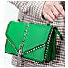 Borsa Trendy Con Manico In Similpelle E Catena Metallica, Verde - Foto miniatura 2
