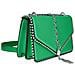 Borsa Trendy Con Manico In Similpelle E Catena Metallica, Verde - Foto miniatura 4