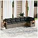 Set Divano Da Giardino 6 Pz Con Cuscini Grigio In Polyrattan - Foto miniatura 1