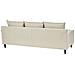Divano Angolare 3 Posti Elvenes Tessuto Beige Chiaro Lato Sinistro - Foto miniatura 5