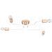 Lampadario Timbo 4 Bianco Sl. 1665 - Soppalco Lampadario Bianco /legno Naturale 16.5x75x58 Cm - Foto miniatura 1