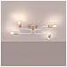Lampadario Timbo 4 Bianco Sl. 1665 - Soppalco Lampadario Bianco /legno Naturale 16.5x75x58 Cm - Foto miniatura 3