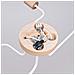 Lampadario Timbo 4 Bianco Sl. 1665 - Soppalco Lampadario Bianco /legno Naturale 16.5x75x58 Cm - Foto miniatura 4