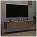 Mobili TV a Parete con Luci LED 2pz Rovere Sonoma 80x35x31 cm - Foto miniatura 5
