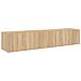 Mobili TV a Parete con Luci LED 2pz Rovere Sonoma 80x35x31 cm - Foto miniatura 9