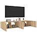 Mobili TV a Parete con Luci LED 2pz Rovere Sonoma 80x35x31 cm - Foto miniatura 10