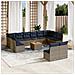 Set Divani Da Giardino 13 Pz Con Cuscini Grigio In Polyrattan - Foto miniatura 1