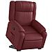 Poltrona Alzapersona Reclinabile Rosso Vino In Similpelle - Foto miniatura 3