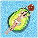 Materassino Gonfiabile A Forma Di Avocado. 160x125cm - Foto miniatura 6