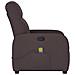 Poltrona Massaggiante Reclinabile Marrone Scuro in Tessuto - Foto miniatura 4