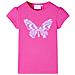 Maglietta da Bambina Maniche Aletta Rosa Scuro 128 - Foto miniatura 1
