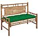 Lusso Casadino -  Panca Da Giardino Con Cuscino 120 Cm In Bambù - Foto miniatura 2