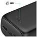 Batteria 30000mah 2xusb 1xusb-c 18w Compatta, Nero - Foto miniatura 3
