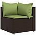 Divani Angolari da Giardino con Cuscini 2pz Polyrattan Marrone - Foto miniatura 3