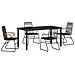 Set da Pranzo Giardiniere 5 Pezzi Nero Rattan PVC - Foto miniatura 1
