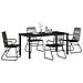 Set da Pranzo Giardiniere 5 Pezzi Nero Rattan PVC - Foto miniatura 3