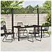 Set da Pranzo Giardiniere 5 Pezzi Nero Rattan PVC - Foto miniatura 4