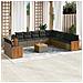 Set Divani da Giardino 12 pz con Cuscini Grigio in Polyrattan - Foto miniatura 2